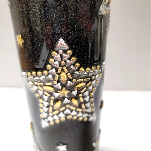 Handmade Black Sparkly Star Tumbler - Picture 3 of 10